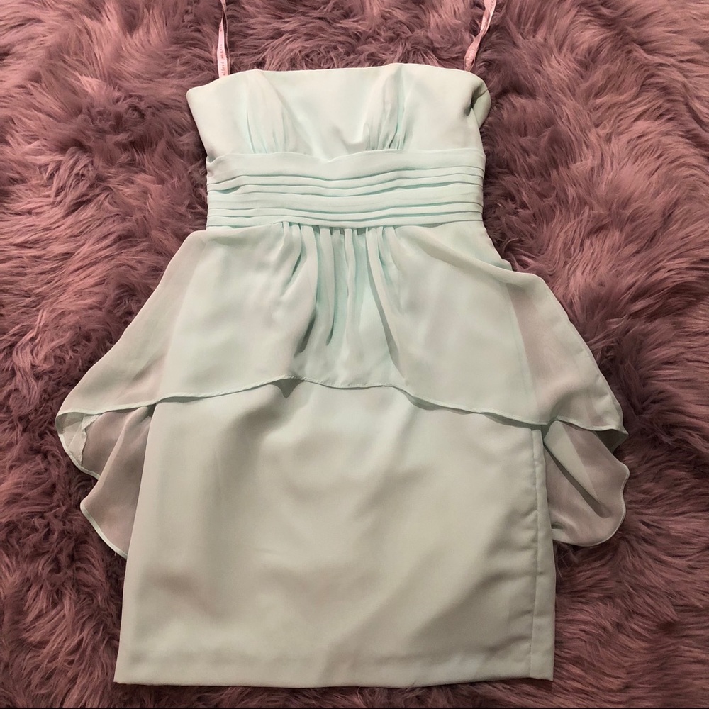 Mint Alfred Angelo Bridesmaid Dress